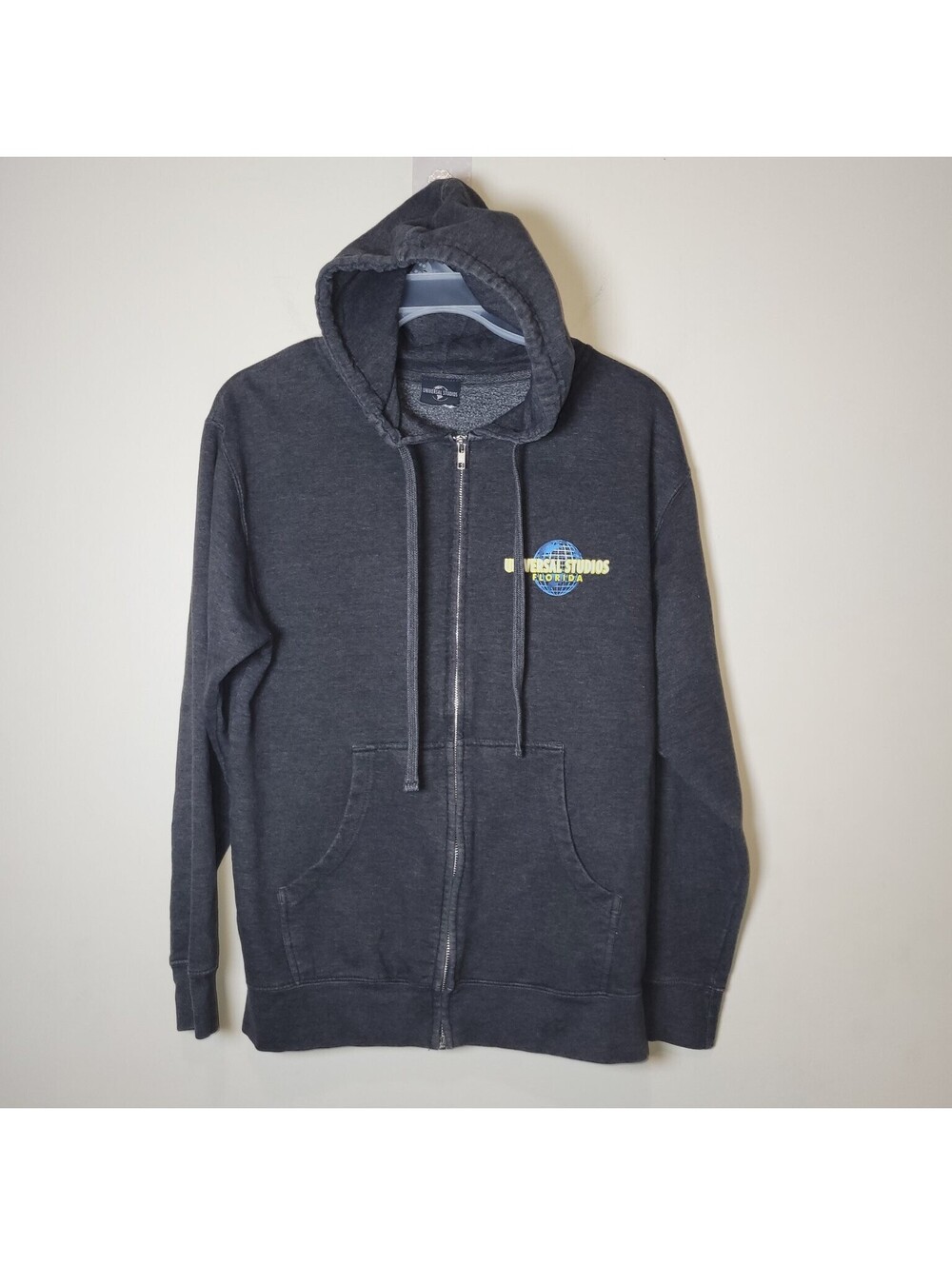 Universal Studios Florida Full Zip Hoodie Sweatshirt Dark Gray Men's Medium